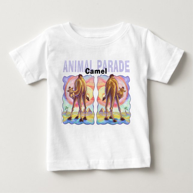 Camiseta De Bebé Se acerca y se va un camello lindo (Anverso)