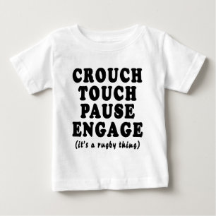 Camiseta De Bebé Se agacha la pausa del tacto engancha
