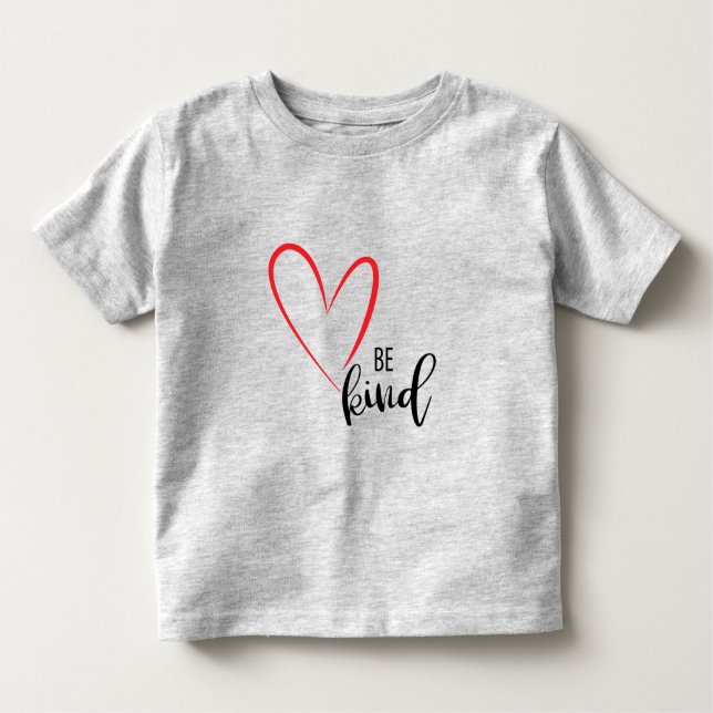 Camiseta De Bebé Sé amable, amabilidad, amor, corazón rojo, camiset (Anverso)