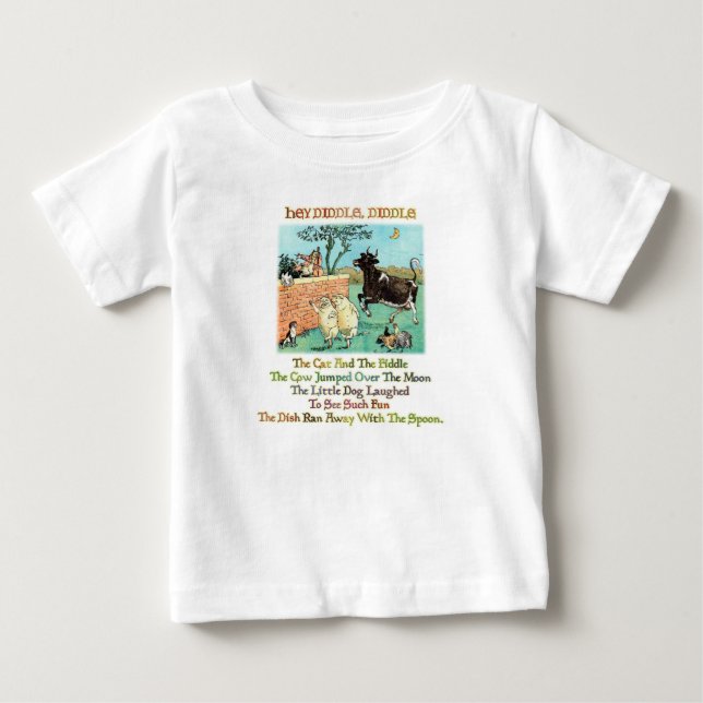 CAMISETA DE BEBÉ SE ATRAPÓ EL GATO Y EL FIDDLE (Anverso)