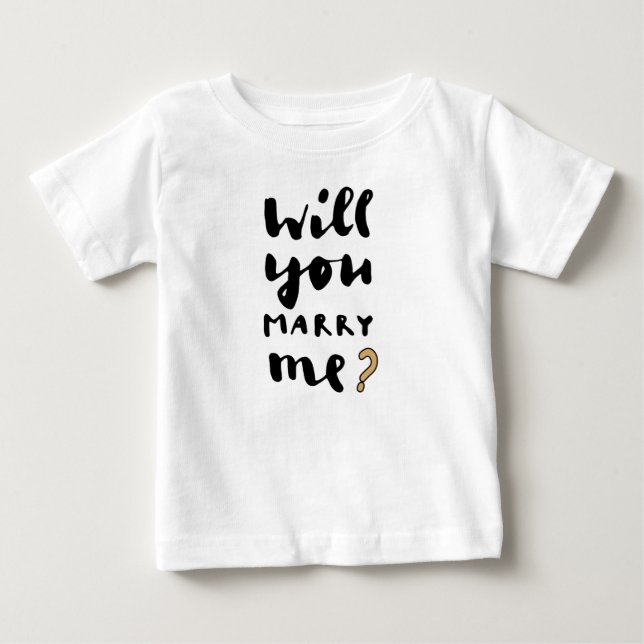 Camiseta De Bebé ¿Se casará conmigo? (Anverso)