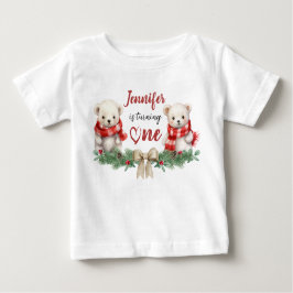 Camiseta De Bebé Se está convirtiendo en uno | Navidades de oso 1er