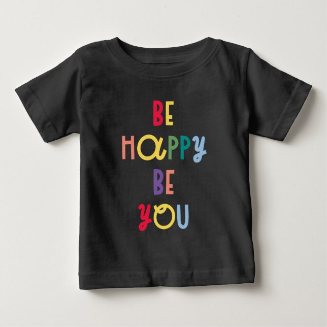 Camiseta De Bebé Sé Feliz (Anverso)