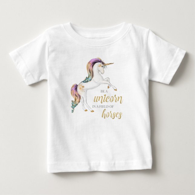 Camiseta De Bebé Sé un unicornio de TShirt (Anverso)