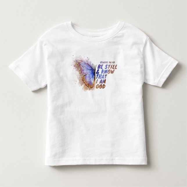 Camiseta De Bebé Sé Y Sé Que Soy Dios:  Mariposa T-Shirt (Anverso)