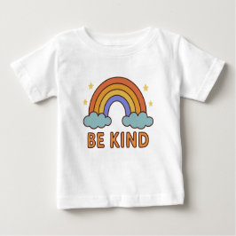 Camiseta De Bebé "Sea amable con el arcoiris - Colorido diseño de c