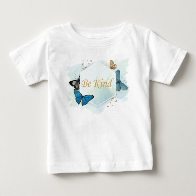 Camiseta De Bebé Sea amable, la Inspiradora mariposa acuática de la (Anverso)