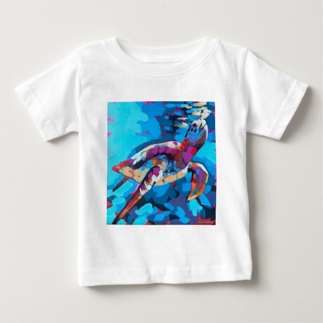 Camiseta De Bebé Sea Turtle Painting - Beach Home Decor (Anverso)