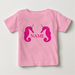Camiseta De Bebé Seahorse del unicornio
