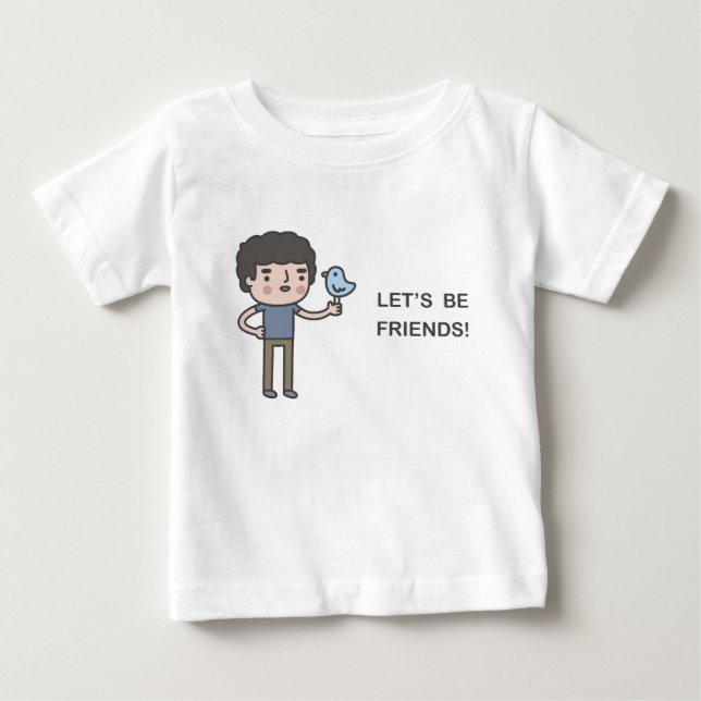 Camiseta De Bebé ¡Seamos amigos! (Anverso)