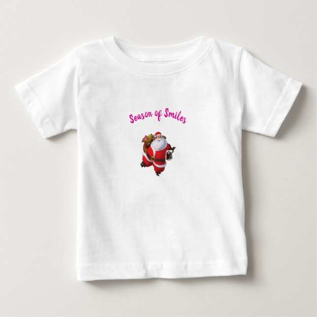 Camiseta De Bebé Season of Smiles – Cute Baby Christmas T-Shirt (Anverso)