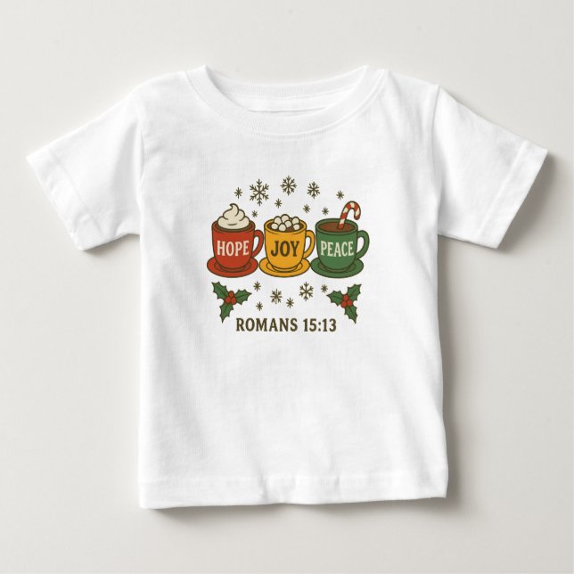Camiseta De Bebé Seasonal Cocoa cups (Anverso)