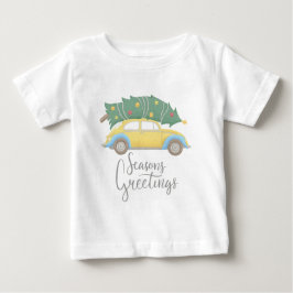 Camiseta De Bebé Seasons Greetings Car & Tree