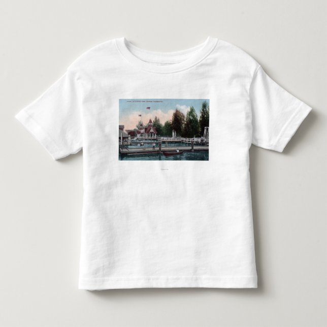 Camiseta De Bebé Seattle, escena del parque de WashingtonMadison (Anverso)