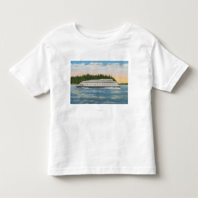 Camiseta De Bebé Seattle, WA - vista del transbordador de Kalakala (Anverso)