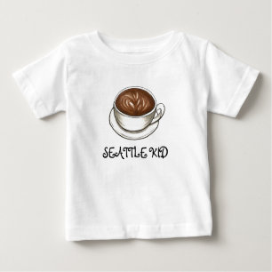 Camiseta De Bebé Seattle WA Washington Kid Latte Coffee Cup