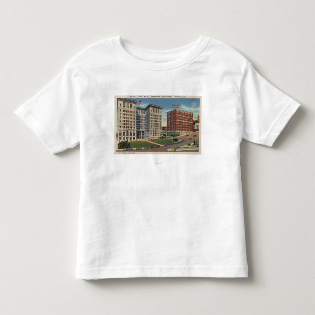 Camiseta De Bebé Seattle, WAHotel Holanda y edificios municipales (Anverso)