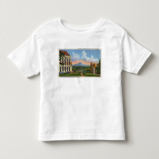 Camiseta De Bebé Seattle, Washington - universidad de Washington (Anverso)