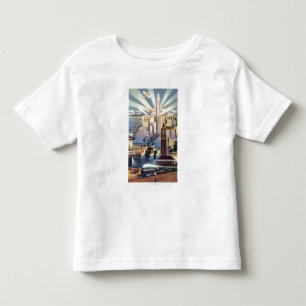 Camiseta De Bebé Seattle, Washington - vista del centro de la