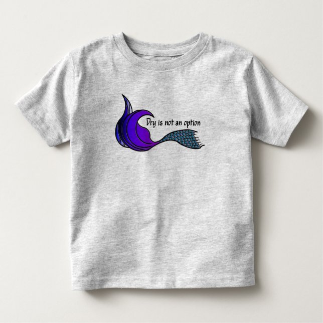 Camiseta De Bebé Secar no es una opción purga morada y verde azulad (Anverso)