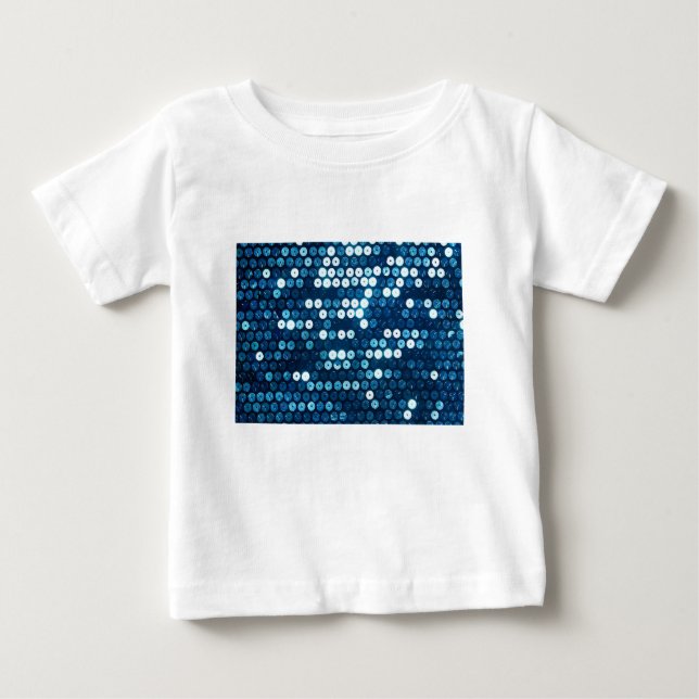 Camiseta De Bebé secuencias azules brillantes (Anverso)