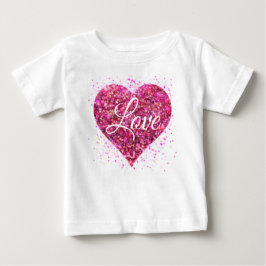 Camiseta De Bebé Secuencias brillantes rosas, valentina del graffit