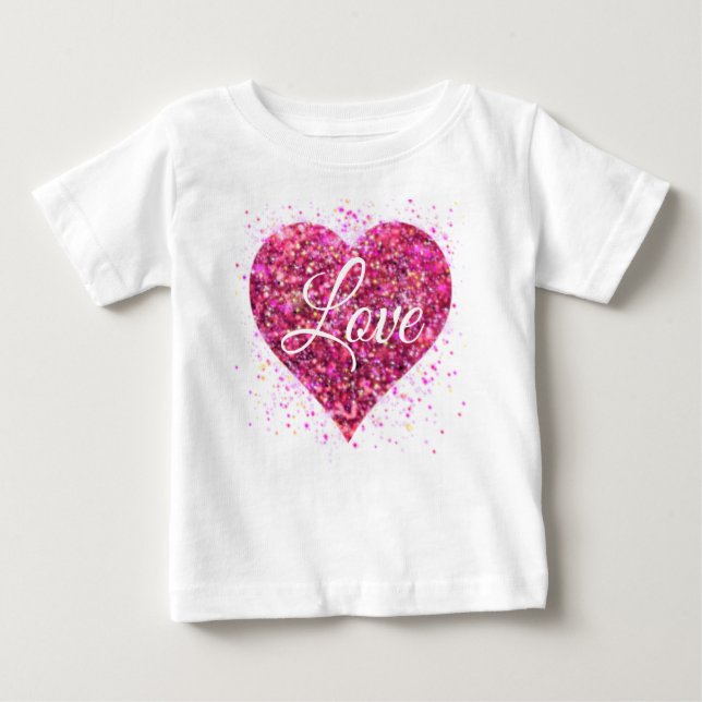 Camiseta De Bebé Secuencias brillantes rosas, valentina del graffit (Anverso)