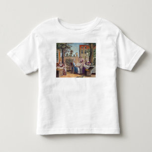 Camiseta De Bebé Seda-Making, grabado por J. Hinton