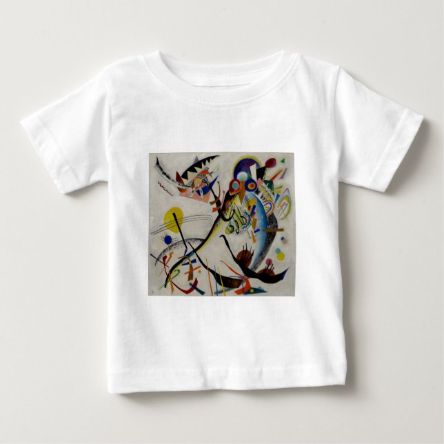 Camiseta De Bebé Segmento Azul de Kandinsky (Anverso)