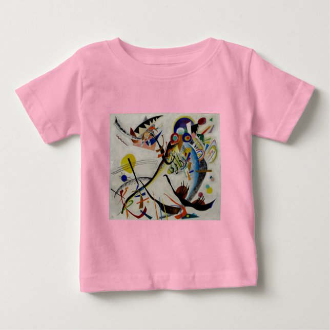 Camiseta De Bebé Segmento Azul de Kandinsky (Anverso)