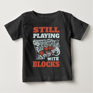 Camiseta De Bebé Seguir jugando con bloques Mecánica