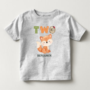 Camiseta De Bebé Segundo cumpleaños de Fox dos Wild Woodland perso