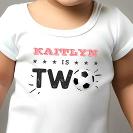 Camiseta De Bebé Segundo cumpleaños de la pelota de fútbol de toda 