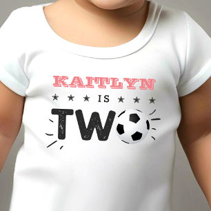 Camiseta De Bebé Segundo cumpleaños de la pelota de fútbol de toda 