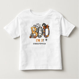Camiseta De Bebé Segundo cumpleaños de Little Boo Personalizado Hal