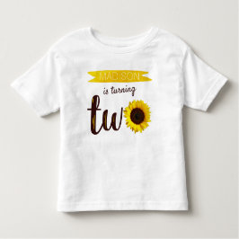 Camiseta De Bebé Segundo cumpleaños de Little Sunflower