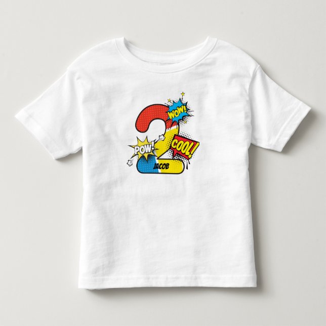 Camiseta De Bebé Segundo cumpleaños del libro de historietas de sup (Anverso)