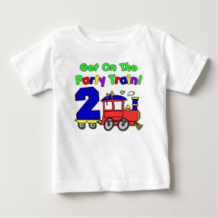 Camiseta De Bebé Segundo cumpleaños del tren fiesta