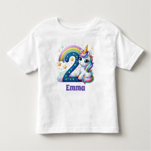 Camiseta De Bebé Segundo cumpleaños mágico - Unicornio personalizad