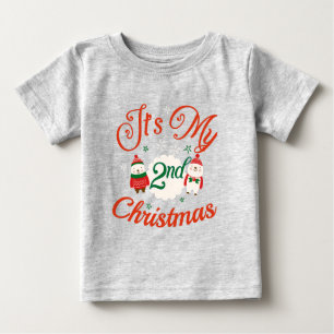 Camiseta De Bebé Segundo Navidad del bebé