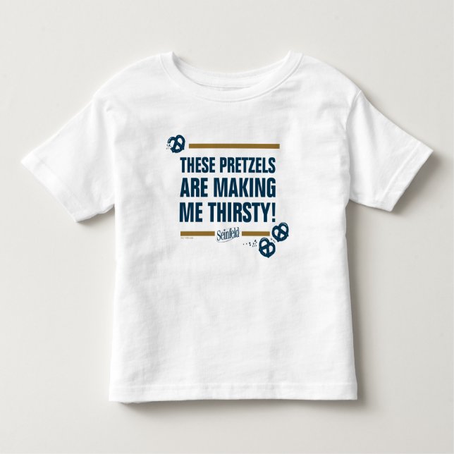 Camiseta De Bebé Seinfeld | Gráfico de tipografía "Estos Pretzels" (Anverso)