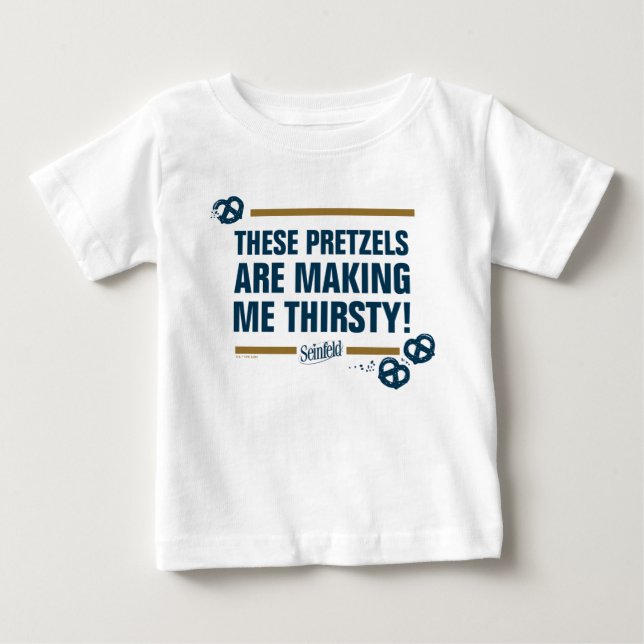Camiseta De Bebé Seinfeld | Gráfico de tipografía "Estos Pretzels" (Anverso)