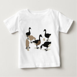 Camiseta De Bebé Seis Geese A-Laying Retro Cut-Out 5