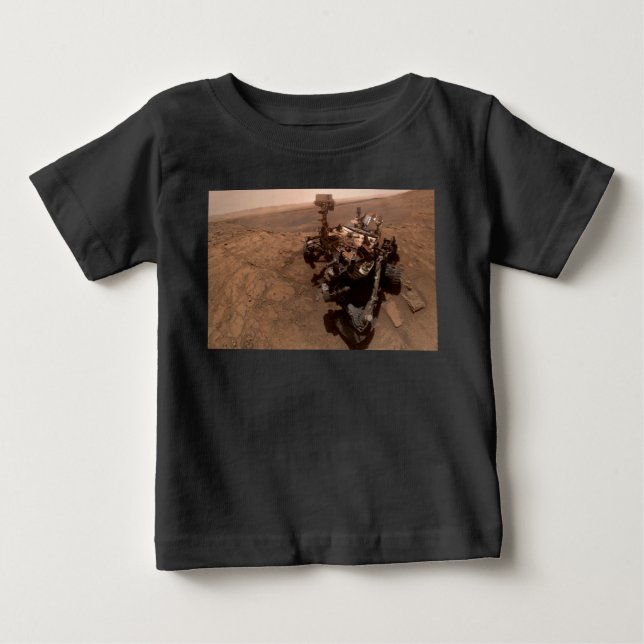 Camiseta De Bebé Selfie de Marte Curiosity Marciano Rojo (Anverso)