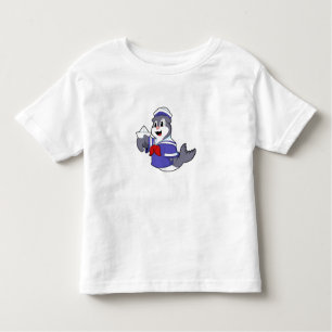Camiseta De Bebé Sello como marinero con barco