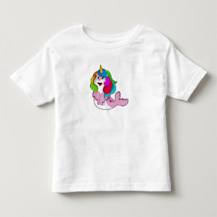 Camiseta De Bebé Sello como unicornio