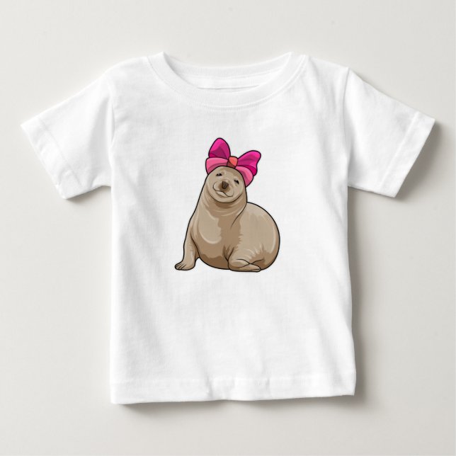 Camiseta De Bebé Sello con cinta de opciones (Anverso)