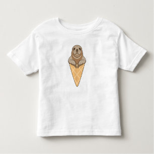 Camiseta De Bebé Sello con crema de helado