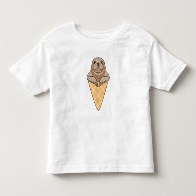 Camiseta De Bebé Sello con crema de helado (Anverso)