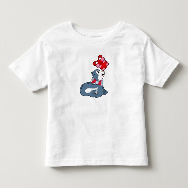 Camiseta De Bebé Sello con regalo (Anverso)